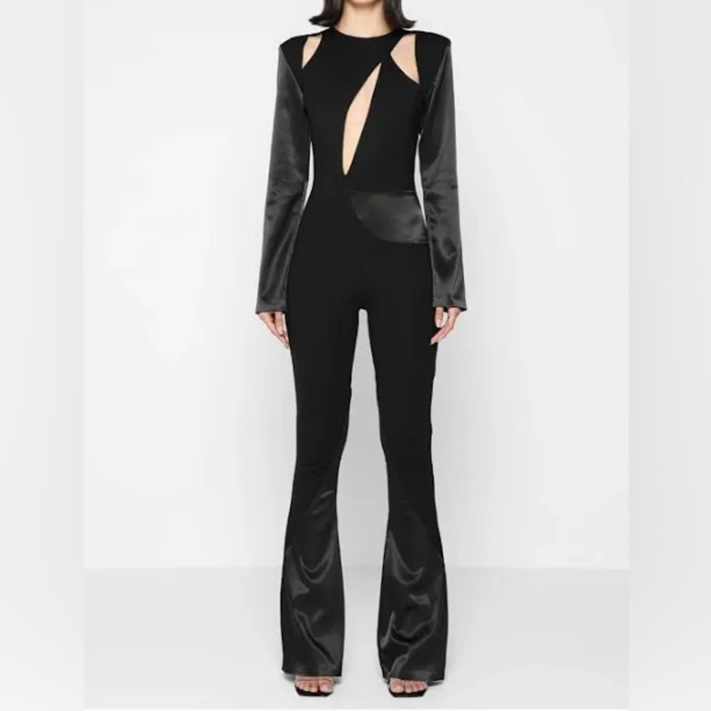 Maniere De Voir Black Cut-Out Jumpsuit
